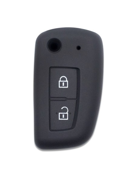 Guscio in Silicone Cover Chiave per Telecomando Nissan 2 Tasti Nero Qashqai X-Trail Murano Maxima Altima Juke Geniss Quest Livina Tiida