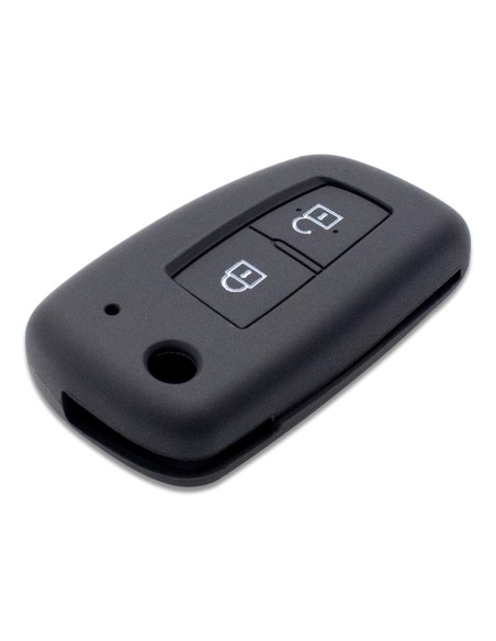 Guscio in Silicone Cover Chiave per Telecomando Nissan 2 Tasti Nero Qashqai X-Trail Murano Maxima Altima Juke Geniss Quest Livina Tiida