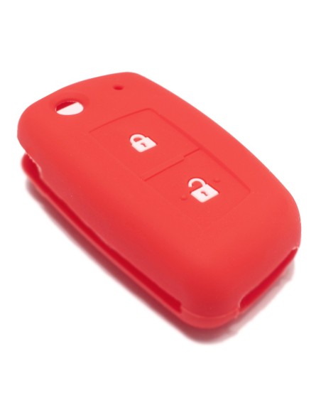 Guscio in Silicone Cover Chiave per Telecomando Nissan 2 Tasti Rosso Qashqai X-Trail Murano Maxima Altima Juke Geniss Quest Livina Tiida