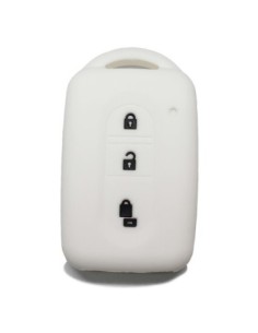 Guscio Silicone Cover Chiave Telecomando Nissan Bianco Keyless-Entry 3 Tasti per Micra Qashqai Juke X-Trail Note Navara Tiida Pathfinder