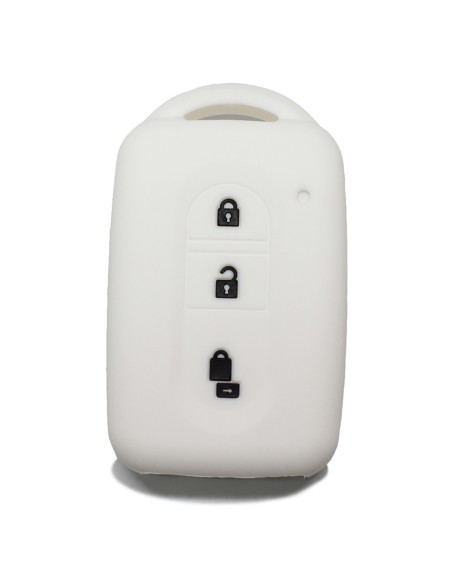 Guscio Silicone Cover Chiave Telecomando Nissan Bianco Keyless-Entry 3 Tasti per Micra Qashqai Juke X-Trail Note Navara Tiida Pathfinder