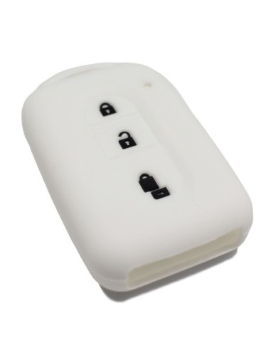 Guscio Silicone Cover Chiave Telecomando Nissan Bianco Keyless-Entry 3 Tasti per Micra Qashqai Juke X-Trail Note Navara Tiida Pathfinder