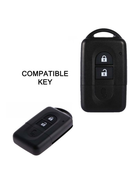 Guscio Silicone Cover Chiave Telecomando Nissan Bianco Keyless-Entry 3 Tasti per Micra Qashqai Juke X-Trail Note Navara Tiida Pathfinder