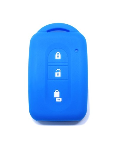 Guscio Silicone Cover Chiave Telecomando Nissan Blu Keyless-Entry 3 Tasti per Micra Qashqai Juke X-Trail Note Navara Tiida Pathfinder
