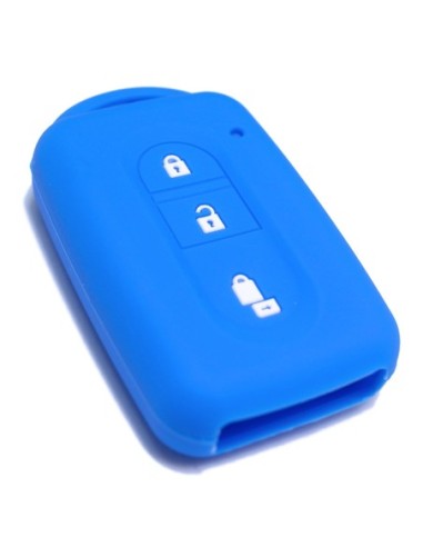 Guscio Silicone Cover Chiave Telecomando Nissan Blu Keyless-Entry 3 Tasti per Micra Qashqai Juke X-Trail Note Navara Tiida Pathfinder
