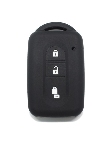 Guscio Silicone Cover Chiave Telecomando Nissan Nero Keyless-Entry 3 Tasti per Micra Qashqai Juke X-Trail Note Navara Tiida Pathfinder