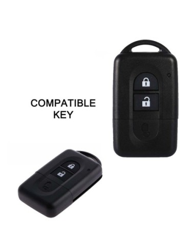 Guscio Silicone Cover Chiave Telecomando Nissan Nero Keyless-Entry 3 Tasti per Micra Qashqai Juke X-Trail Note Navara Tiida Pathfinder