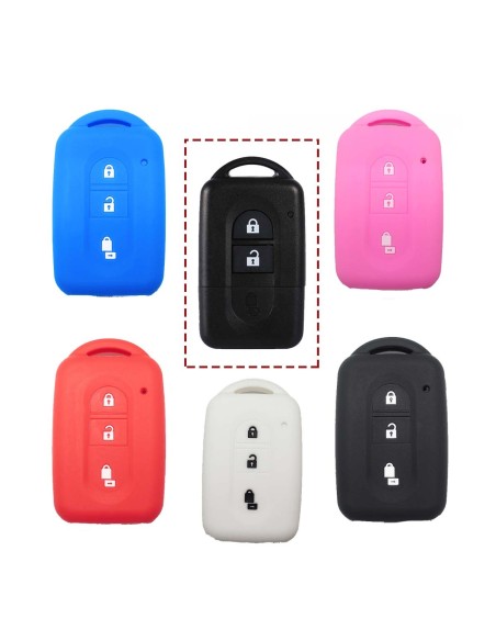 Guscio Silicone Cover Chiave Telecomando Nissan Nero Keyless-Entry 3 Tasti per Micra Qashqai Juke X-Trail Note Navara Tiida Pathfinder