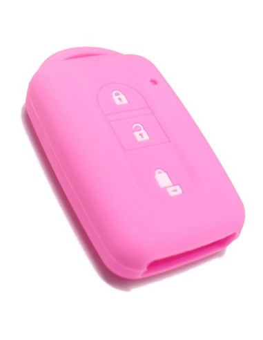 Guscio Silicone Cover Chiave Telecomando Nissan Rosa Keyless-Entry 3 Tasti per Micra Qashqai Juke X-Trail Note Navara Tiida Pathfinder