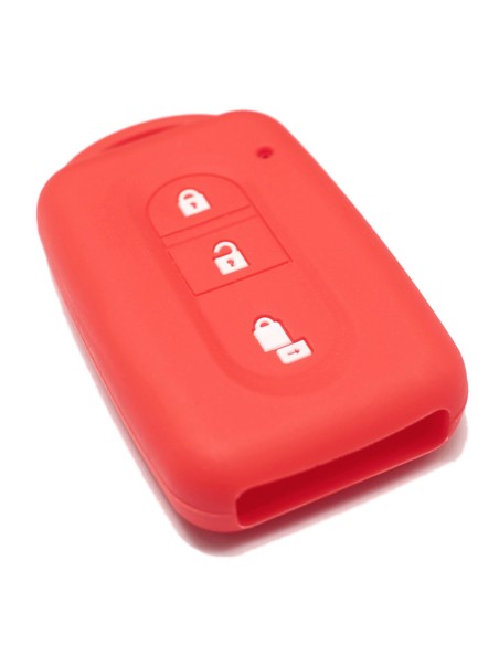 Guscio Silicone Cover Chiave Telecomando Nissan Rosso Keyless-Entry 3 Tasti per Micra Qashqai Juke X-Trail Note Navara Tiida Pathfinder