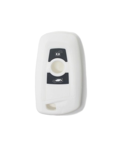 Guscio Silicone Cover Chiave per Telecomando BMW Bianco Keyless-Entry 3 Tasti Serie 1 3 4 5 6 7 Z4 X3 X4 X5 X6