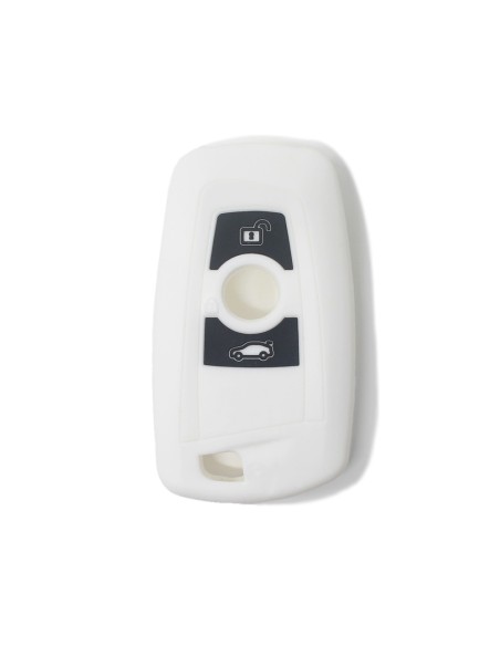 Guscio Silicone Cover Chiave per Telecomando BMW Bianco Keyless-Entry 3 Tasti Serie 1 3 4 5 6 7 Z4 X3 X4 X5 X6