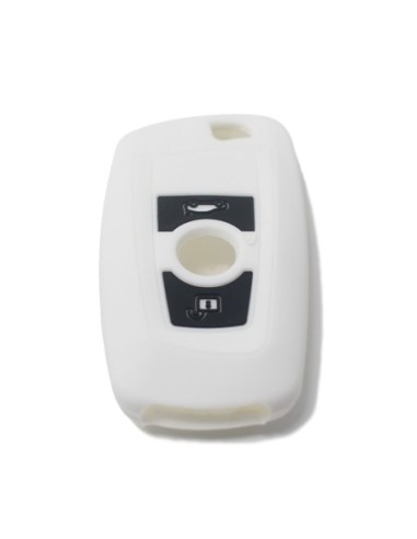 Guscio Silicone Cover Chiave per Telecomando BMW Bianco Keyless-Entry 3 Tasti Serie 1 3 4 5 6 7 Z4 X3 X4 X5 X6