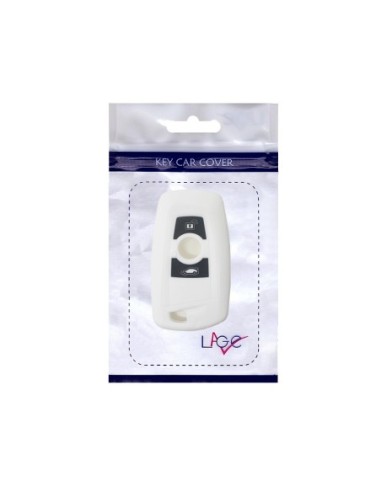 Guscio Silicone Cover Chiave per Telecomando BMW Bianco Keyless-Entry 3 Tasti Serie 1 3 4 5 6 7 Z4 X3 X4 X5 X6