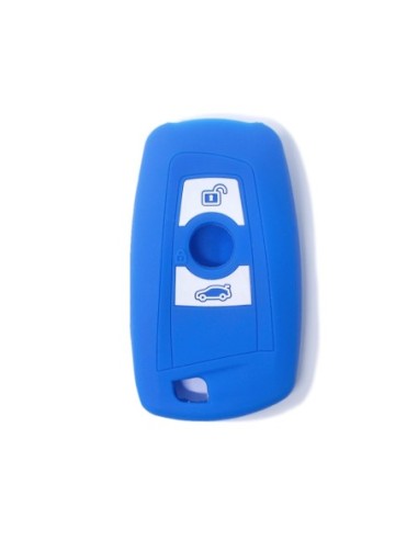Guscio Silicone Cover Chiave per Telecomando BMW Blu Keyless-Entry 3 Tasti Serie 1 3 4 5 6 7 Z4 X3 X4 X5 X6