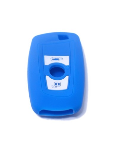 Guscio Silicone Cover Chiave per Telecomando BMW Blu Keyless-Entry 3 Tasti Serie 1 3 4 5 6 7 Z4 X3 X4 X5 X6