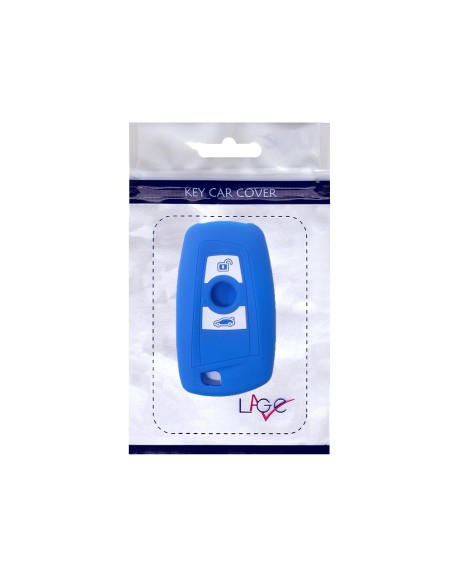 Guscio Silicone Cover Chiave per Telecomando BMW Blu Keyless-Entry 3 Tasti Serie 1 3 4 5 6 7 Z4 X3 X4 X5 X6