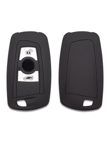 Guscio Silicone Cover Chiave per Telecomando BMW Nero Keyless-Entry 3 Tasti Serie 1 3 4 5 6 7 Z4 X3 X4 X5 X6