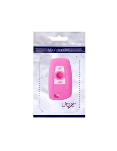 Guscio Silicone Cover Chiave per Telecomando BMW Rosa Keyless-Entry 3 Tasti Serie 1 3 4 5 6 7 Z4 X3 X4 X5 X6
