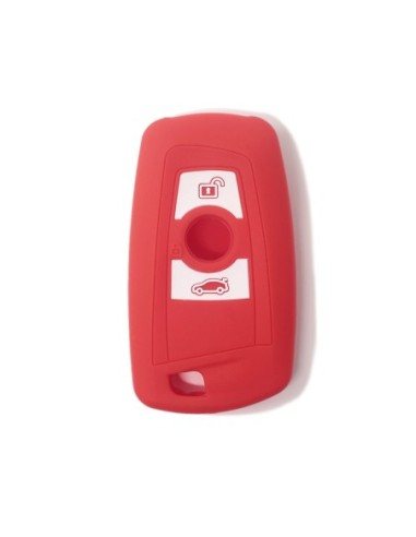 Guscio Silicone Cover Chiave per Telecomando BMW Rosso Keyless-Entry 3 Tasti Serie 1 3 4 5 6 7 Z4 X3 X4 X5 X6