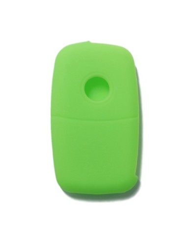 Guscio in Silicone Cover Chiave per Telecomando Volkswagen Seat Skoda Portachiave Verde VW Golf Passat Polo Touran Tiguan Eos Sharan Touareg Phateon Caddy T5 Amarok Lupo Seat Altea Alhambra Leon Ibiza Exeo Cordoba Arosa Skoda Octavia Fabia Superb Roomster