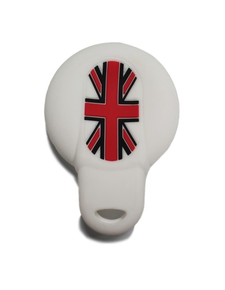 Guscio Silicone Cover Chiave per Telecomando Mini Portachiavi 4 Tasti Bianco per Cooper One Cooper S Cooper D Cooper SD (F55) Clubman John Cooper Works (F56) Countryman Cabrio (F57)