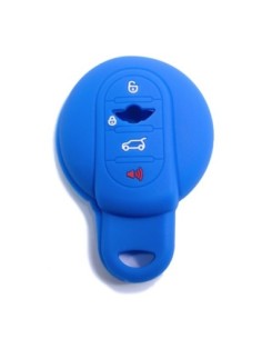 Guscio Silicone Cover Chiave per Telecomando Mini Portachiavi 4 Tasti Blu per Cooper One Cooper S Cooper D Cooper SD (F55) Clubman John Cooper Works (F56) Countryman Cabrio (F57)