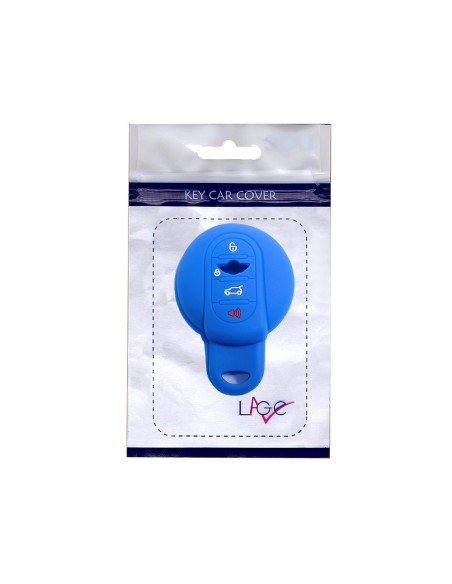 Guscio Silicone Cover Chiave per Telecomando Mini Portachiavi 4 Tasti Blu per Cooper One Cooper S Cooper D Cooper SD (F55) Clubman John Cooper Works (F56) Countryman Cabrio (F57)