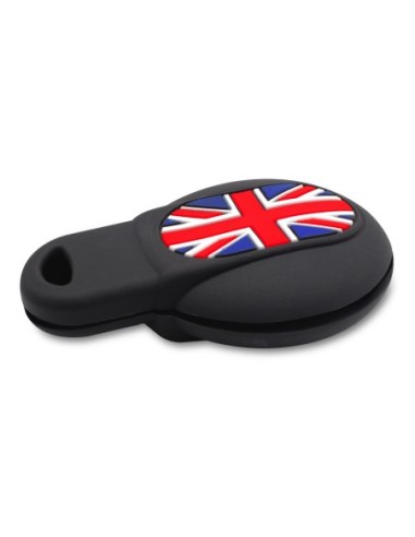 Guscio in Silicone con Bandiera UK Cover Chiave per Telecomando 4 Tasti per Mini Cooper, One, Clubman, Countryman, Cabrio