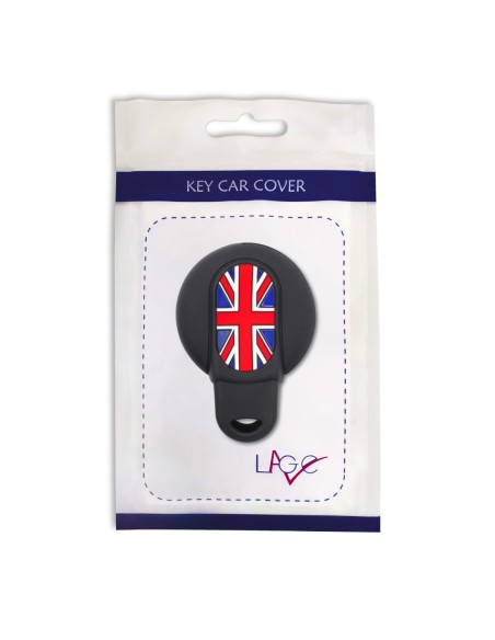 Guscio in Silicone con Bandiera UK Cover Chiave per Telecomando 4 Tasti per Mini Cooper, One, Clubman, Countryman, Cabrio
