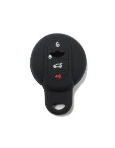 Guscio Silicone Cover Chiave per Telecomando Mini Portachiavi 4 Tasti Nero per Cooper One Cooper S Cooper D Cooper SD (F55) Clubman John Cooper Works (F56) Countryman Cabrio (F57)