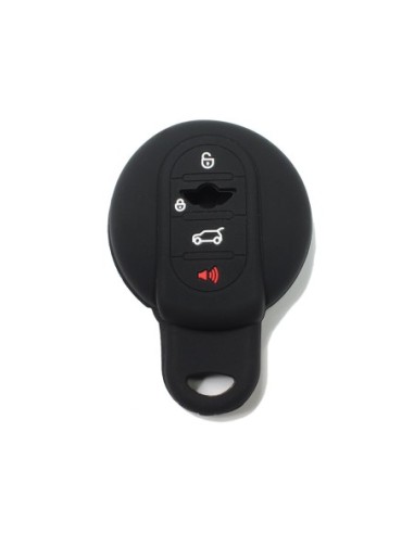 Guscio Silicone Cover Chiave per Telecomando Mini Portachiavi 4 Tasti Nero per Cooper One Cooper S Cooper D Cooper SD (F55) Clubman John Cooper Works (F56) Countryman Cabrio (F57)