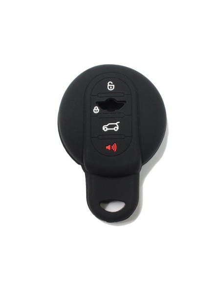 Guscio Silicone Cover Chiave per Telecomando Mini Portachiavi 4 Tasti Nero per Cooper One Cooper S Cooper D Cooper SD (F55) Clubman John Cooper Works (F56) Countryman Cabrio (F57)