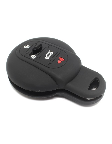 Guscio Silicone Cover Chiave per Telecomando Mini Portachiavi 4 Tasti Nero per Cooper One Cooper S Cooper D Cooper SD (F55) Clubman John Cooper Works (F56) Countryman Cabrio (F57)