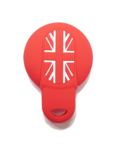 Guscio Silicone Cover Chiave per Telecomando Mini Portachiavi 4 Tasti Rosso per Cooper One Cooper S Cooper D Cooper SD (F55) Clubman John Cooper Works (F56) Countryman Cabrio (F57)