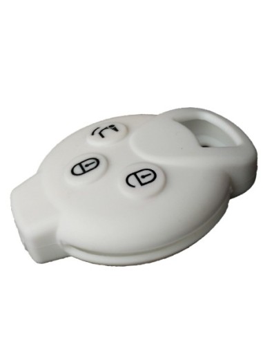 Guscio Silicone Cover Chiave Telecomando Mercedes Benz Smart 451 Bianco ForTwo ForFour Roadster Crossblade City Coupe City Cabrio