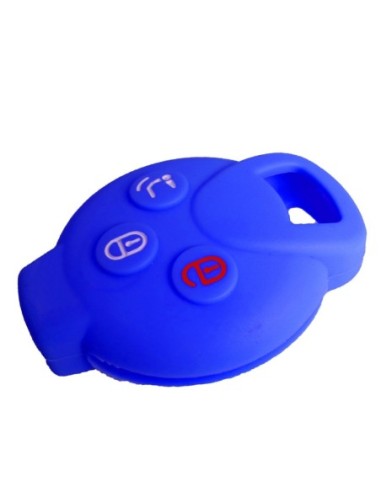 Guscio Silicone Cover Chiave Telecomando Mercedes Benz Smart 451 Blu  ForTwo ForFour Roadster Crossblade City Coupe City Cabrio
