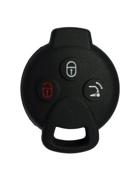 Guscio Silicone Cover Chiave Telecomando Mercedes Benz Smart 451 Nero ForTwo ForFour Roadster Crossblade City Coupe City Cabrio