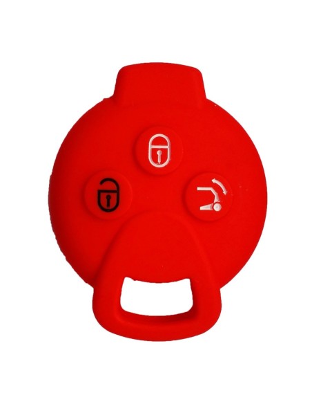 Guscio Silicone Cover Chiave Telecomando Mercedes Benz Smart 451 Rosso ForTwo ForFour Roadster Crossblade City Coupe City Cabrio