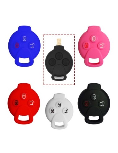 Guscio Silicone Cover Chiave Telecomando Mercedes Benz Smart 451 Rosso ForTwo ForFour Roadster Crossblade City Coupe City Cabrio
