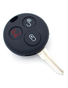 Guscio Silicone Cover Chiave per Telecomando Mercedes Benz Smart Nero ForTwo 450 Roadster Crossblade City Coupe City Cabrio 2