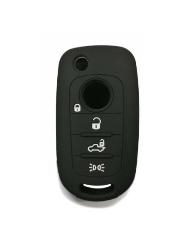 Cover per Chiave Fiat 500X Guscio in silicone Telecomando 4 Tasti Nero Copertina