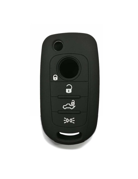 Cover per Chiave Fiat 500X Guscio in silicone Telecomando 4 Tasti Nero Copertina