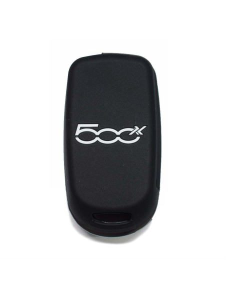 Cover per Chiave Fiat 500X Guscio in silicone Telecomando 4 Tasti Nero Copertina
