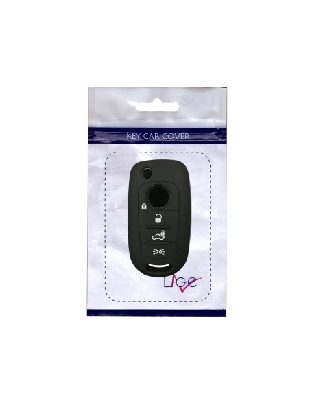 Cover per Chiave Fiat 500X Guscio in silicone Telecomando 4 Tasti Nero Copertina