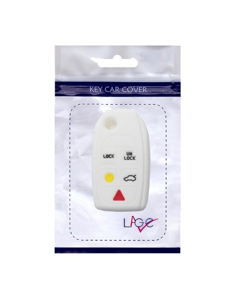 Guscio Silicone Cover Chiave per Telecomando Volvo Portachiavi Bianco 5 Tasti V40 V70 C70 S40 S60 S70 S80 XC70 XC90