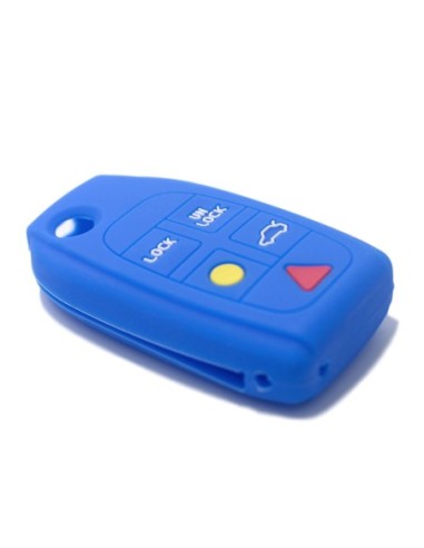 Guscio in Silicone Cover Chiave per Telecomando Volvo Portachiavi Blu 5 Tasti V40 V70 C70 S40 S60 S70 S80 XC70 XC90