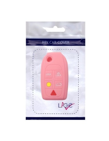 Guscio in Silicone Cover Chiave per Telecomando Volvo Portachiavi Rosa 5 Tasti V40 V70 C70 S40 S60 S70 S80 XC70 XC90
