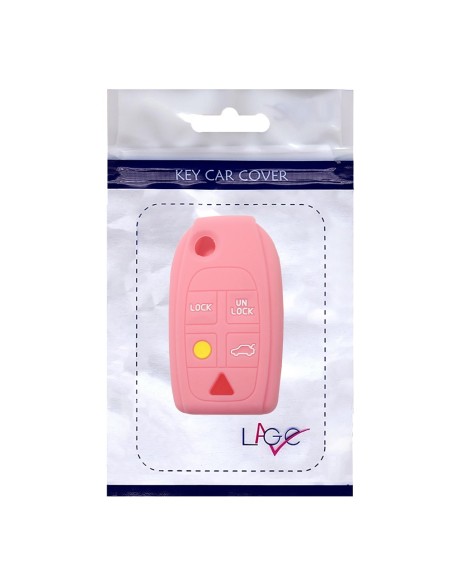 Guscio in Silicone Cover Chiave per Telecomando Volvo Portachiavi Rosa 5 Tasti V40 V70 C70 S40 S60 S70 S80 XC70 XC90