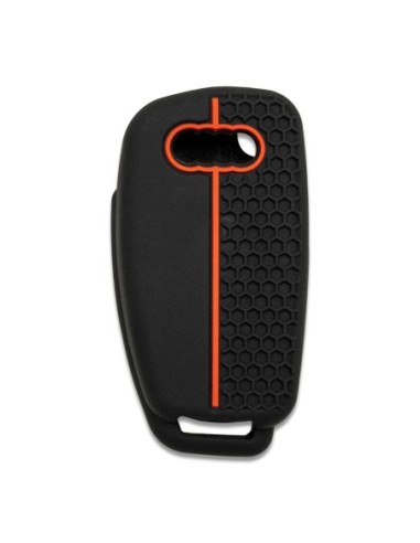 Guscio in Silicone Cover Chiave per Telecomando Audi A1 A3 A4 A6 A8 TT Q5 Q7 R8 S4 S6 Portachiave - Nero